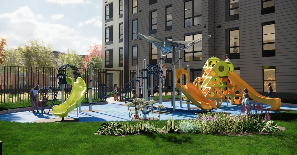 The Upland playground rendering